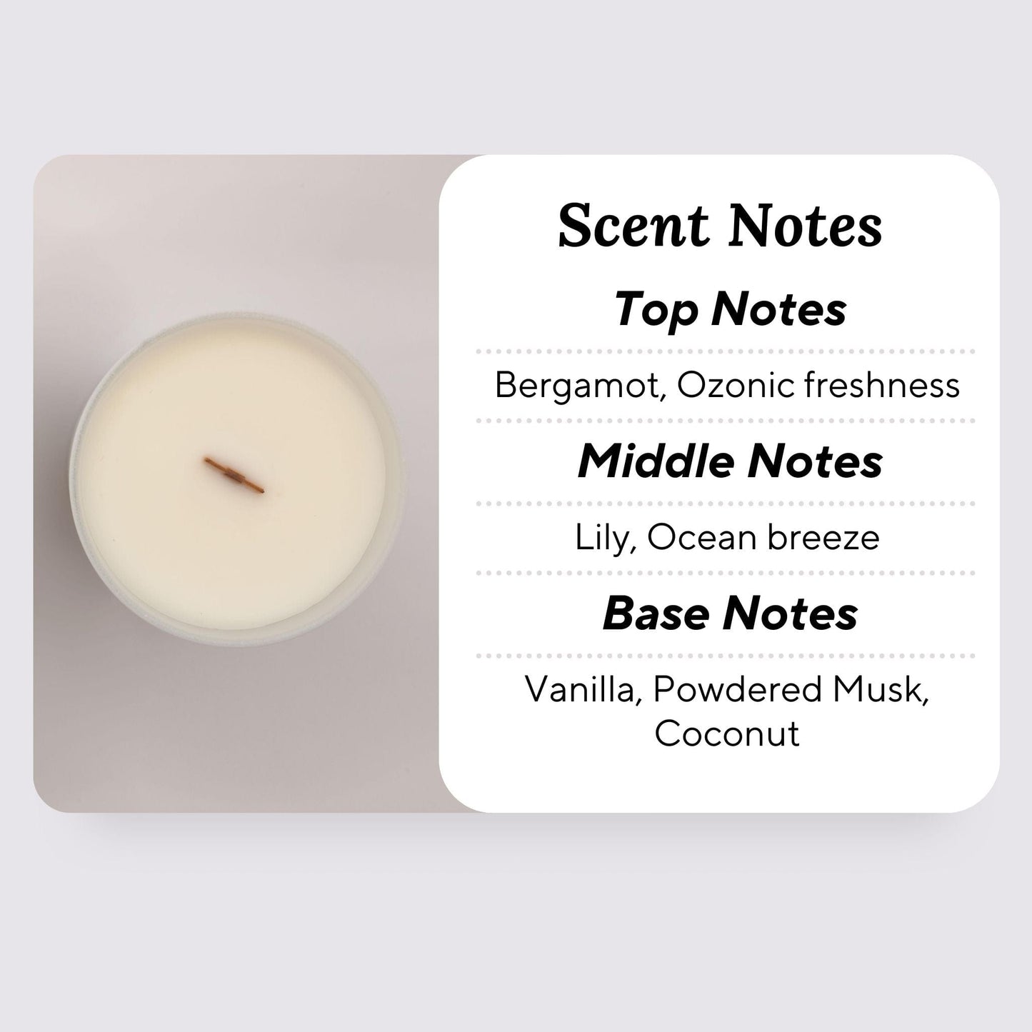Scented Candle | Oceanic Serenity | Doftljus - LumenFlows