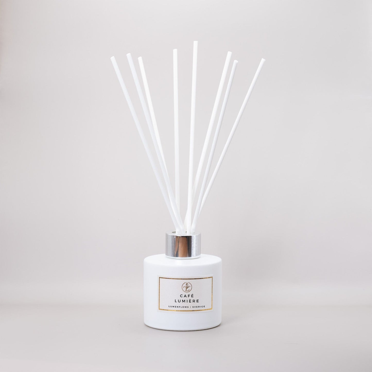 Reed Diffuser | Café Lumière Silver White - LumenFlows