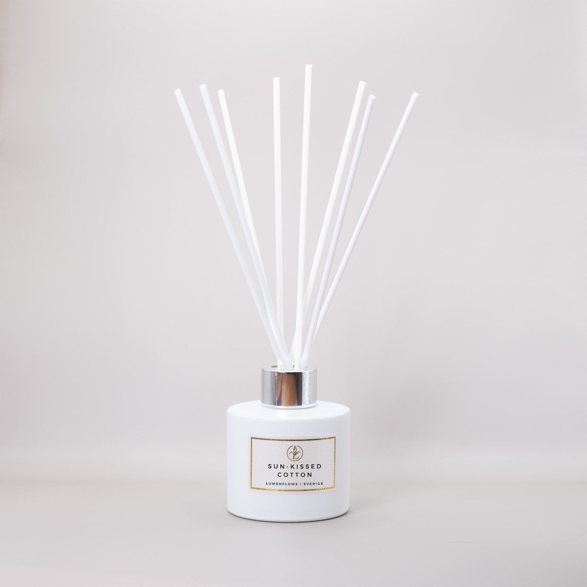 Reed Diffuser | Sun-Kissed Cotton Silver White - LumenFlows